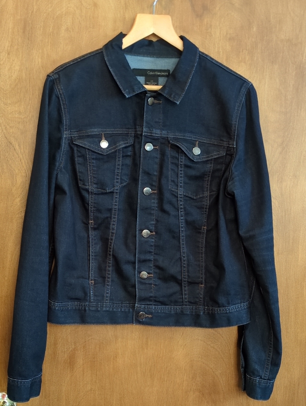 Calvin Klein Dark Wash Lightweight Denim Jacket Size L
